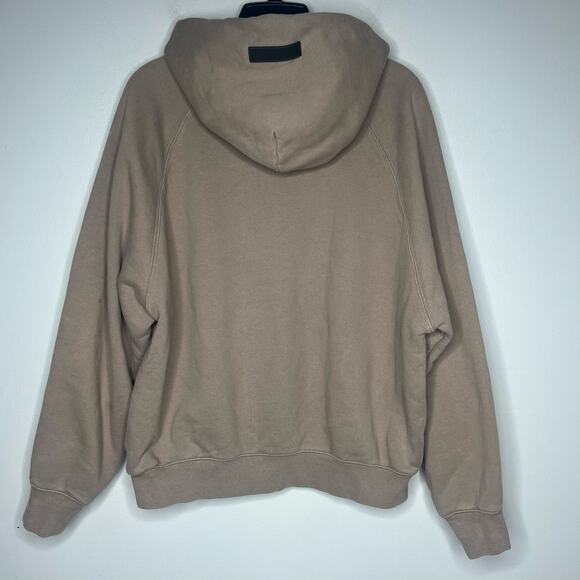 Fear of God Essentials Hoodie Desert Taupe Tan Size S Streetwear Heavy Pullover - Picture 7 of 12